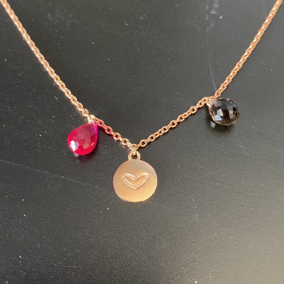 Rose gold plated heart necklace - Picture 4 of 5